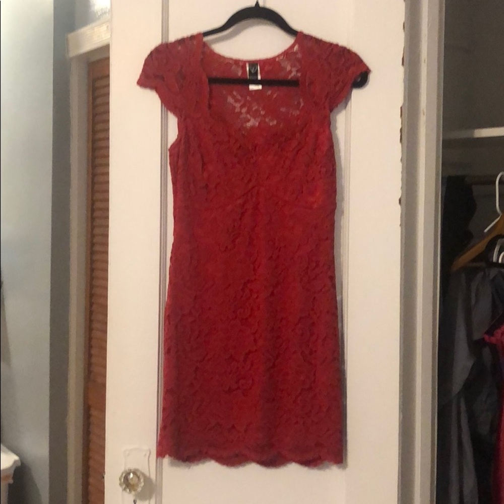 Sweetheart Red Lace Mini